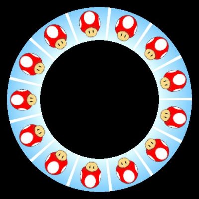 mario mushroom round preview