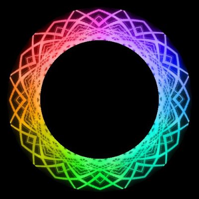 Rainbow Lines (Long) round preview