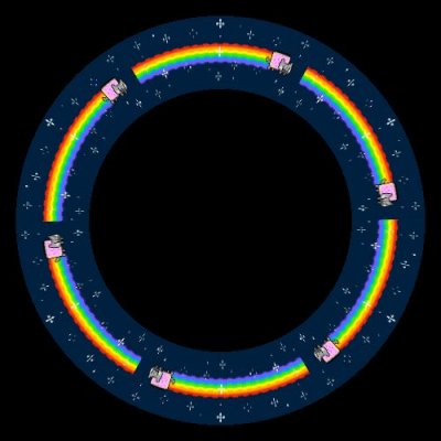 46563 funny nyan cat dual screen dual monitor nyan cat round preview