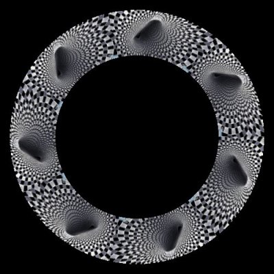 trippy black and white tile pattern facebook cover timeline banner for fb 136px   Copy round preview