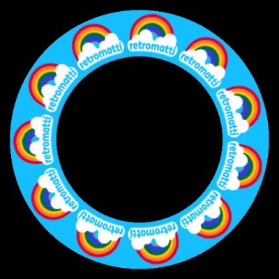retromatti rainbow in the clouds round preview