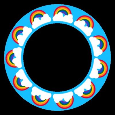 rainbow in the clouds round preview
