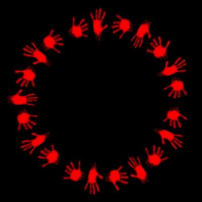 bloody handprint round preview