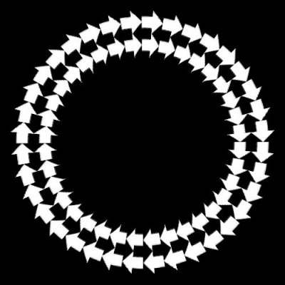 white-arrows round preview