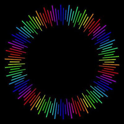 rainbow staggered lines round preview