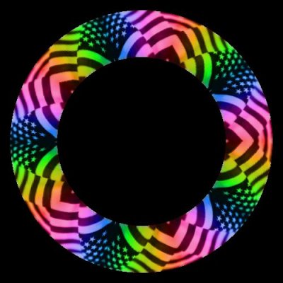 Rainbow American Flag round preview