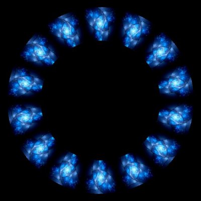 Dreamy Blue Glow Stained Glass round preview