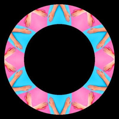 Hands from outer perimeter round preview