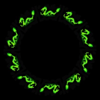 Dragon Green Flame round preview