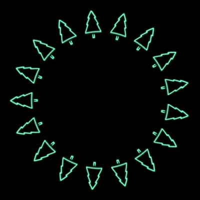 neon xmas tree round preview