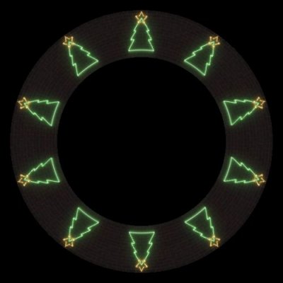 neon xmas tree 2 round preview