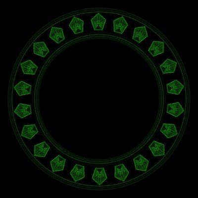 Green Geometry round preview