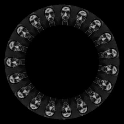 Scary face round preview