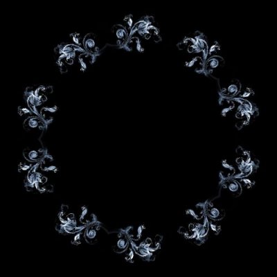 black and white filigree complete round preview