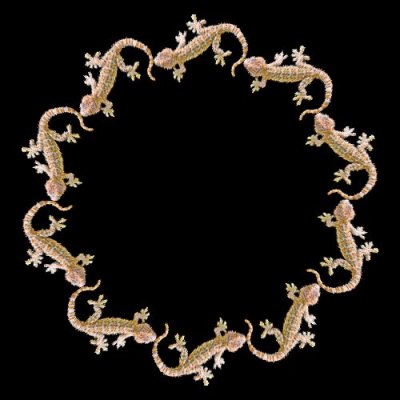 realistic gecko round preview