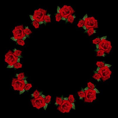 Realistic roses round preview