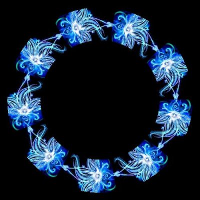 Blue organism round preview