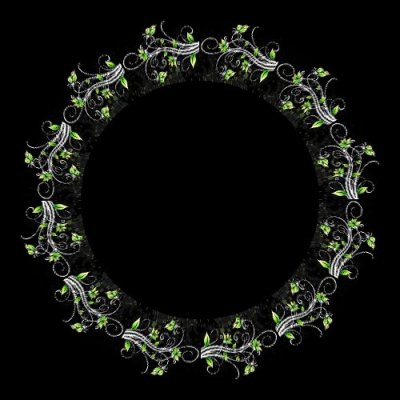 Vine border round preview