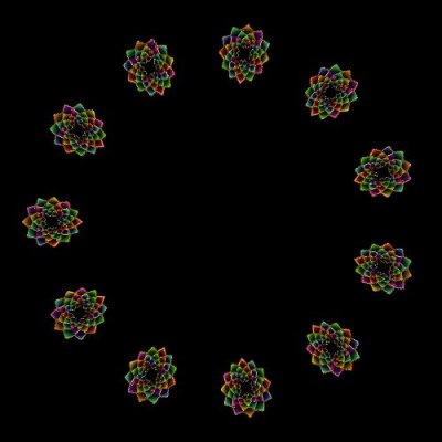 Geometric Flower round preview