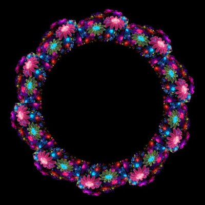 More Rainbow flowers round preview