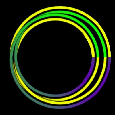 swapDouble green YellPurpFade 3Dcross1 round preview