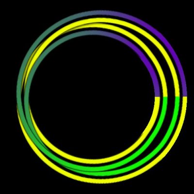 swapDouble green YellPurpFade 3Dcross2 round preview