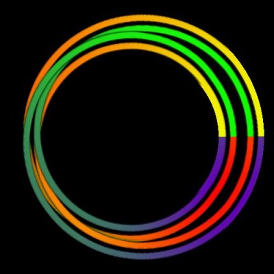 swapDouble greenRed YellPurpFade 3Dcross2 round preview