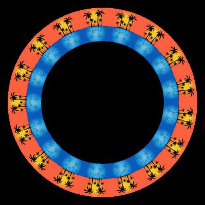 palm silouette round preview