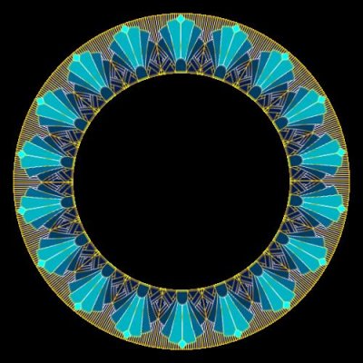 art deco tile round preview