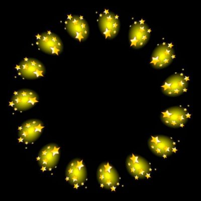 Stars yellow round preview