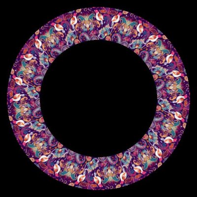 Trippy Floral Birds round preview