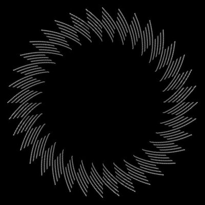 Jagged line round preview