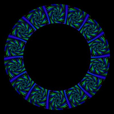 Blue and Green Spirals round preview