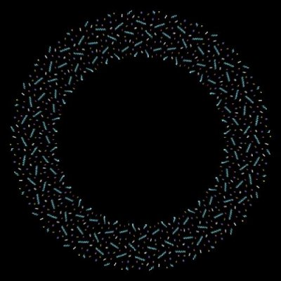 pattern black blue round preview