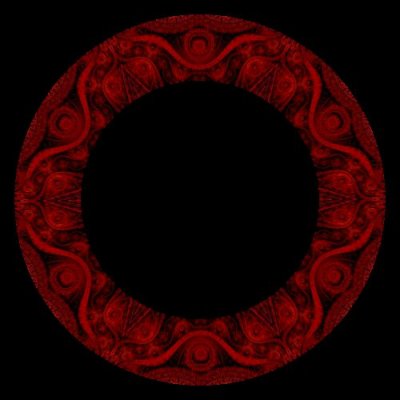 red abstract MIRRORED round preview