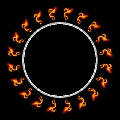 fire dragon vector art round preview