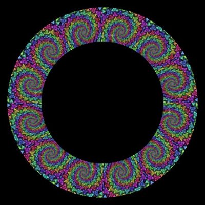 psychedelic colourful spiral round preview