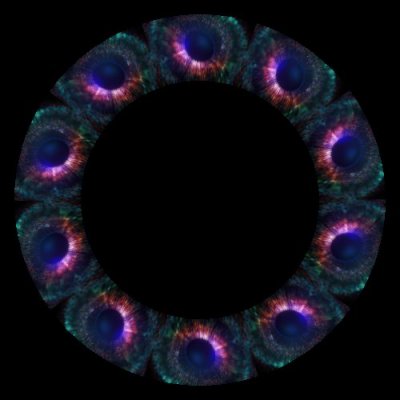 psychedelic colourful galaxy round preview