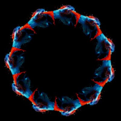 blue and red water round preview