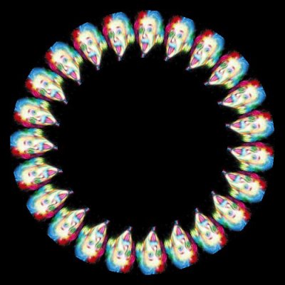 Albert Einstein Rainbow adult paint by numbers round preview