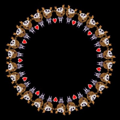 Deer skulls - Halloween love round preview