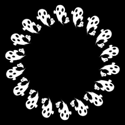 Cute ghosts round preview