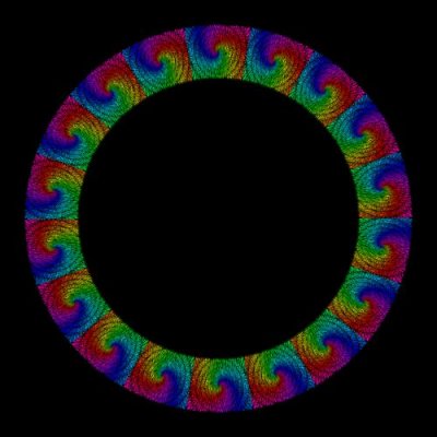 Rainbow spiral round preview