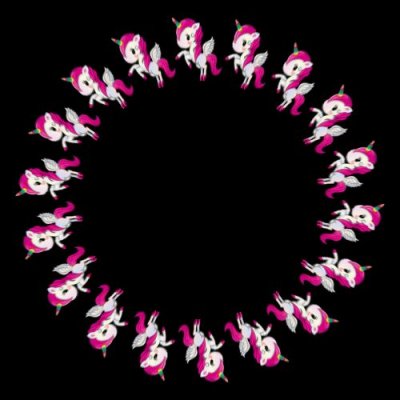 Cute unicorn round preview