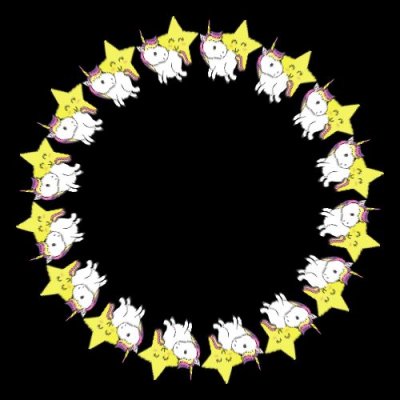 Unicorn with a star round preview