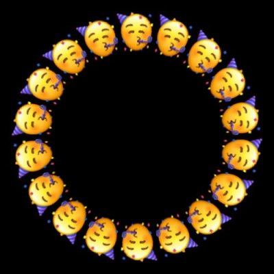 emoji partying face round preview