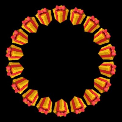 emoji wrapped gift round preview