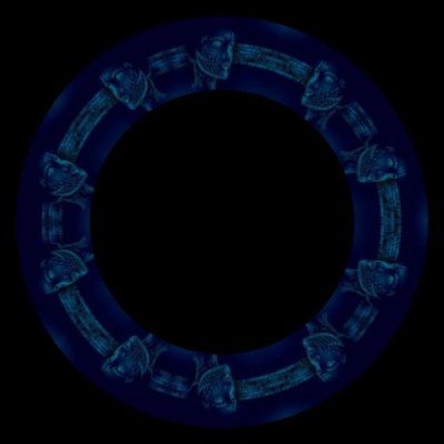 Circuit Board Face 3 mirror round preview