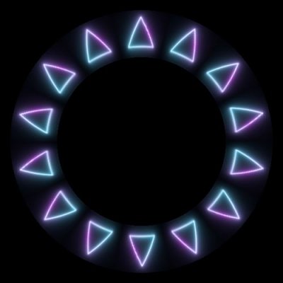 neon triangle round preview