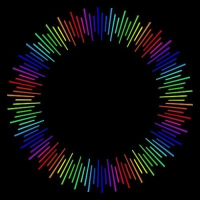 rainbow staggered lines 72px round preview